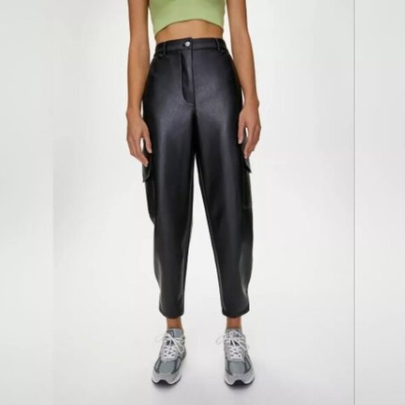 Aritzia Wilfred - Modern Vegan Leather Cargo Pant - SZ 4 - Picture 12 of 17